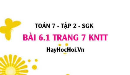 Bài 6.1 trang 7 Toán 7 Tập 2 Kết nối tri thức